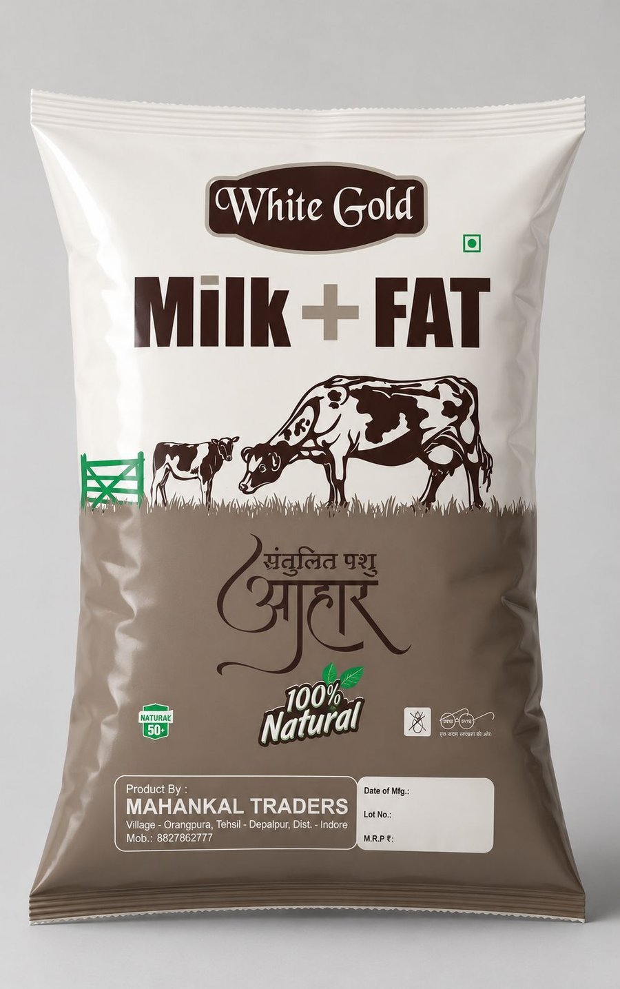 White Gold Milk + FAT Brown Pack 50 Kg